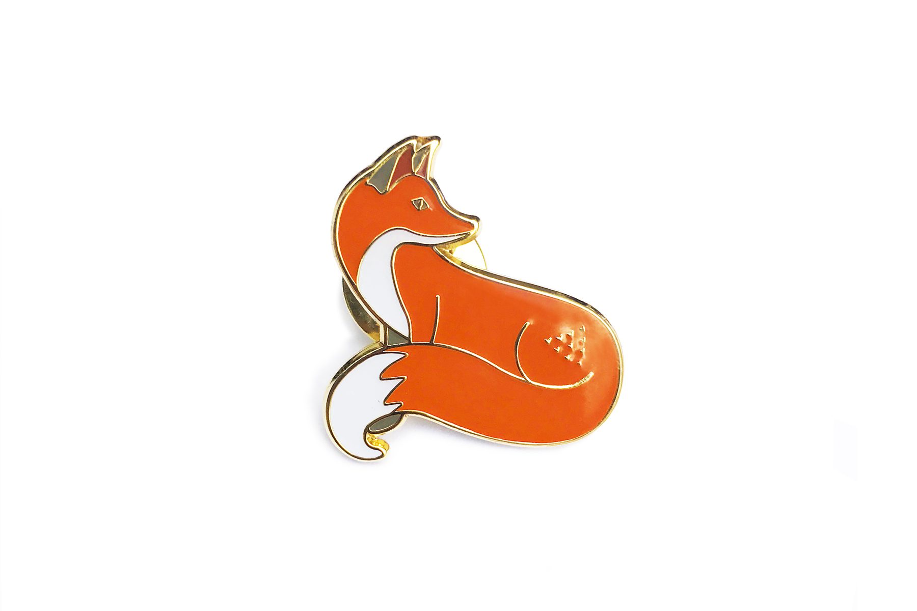 Quinn the Fox badge pin