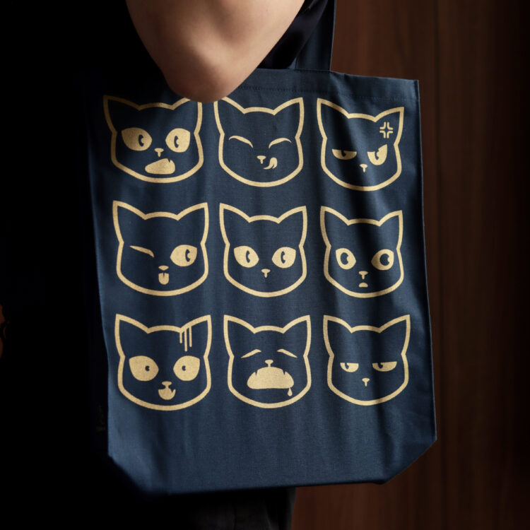 Bounty black cat tote bag