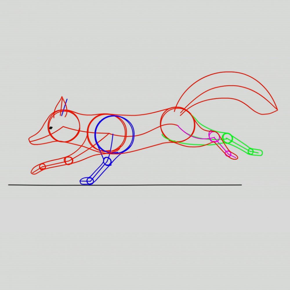 Quinn the Fox run cycle animation blog