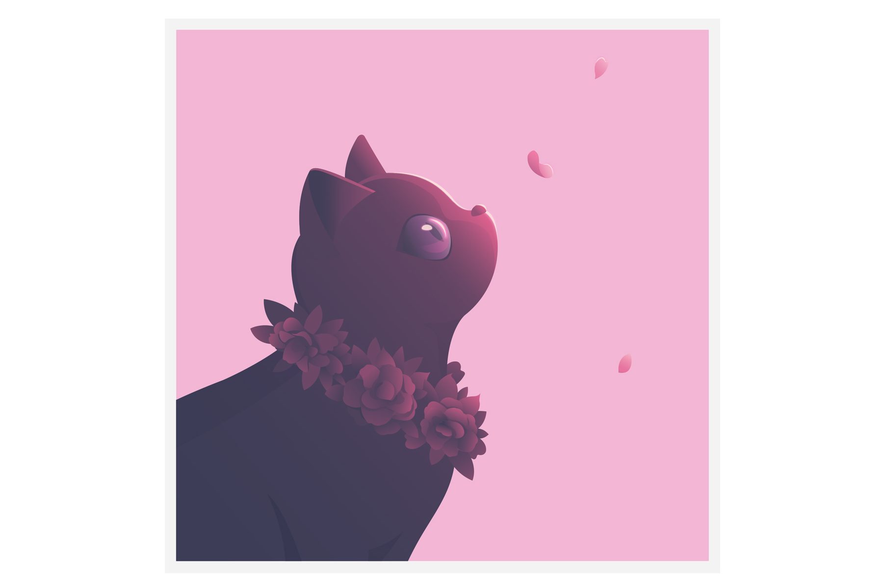 bounty the black cat greetings card