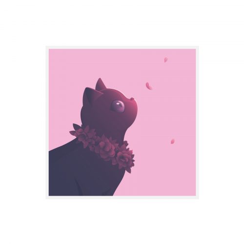 bounty the black cat greetings card