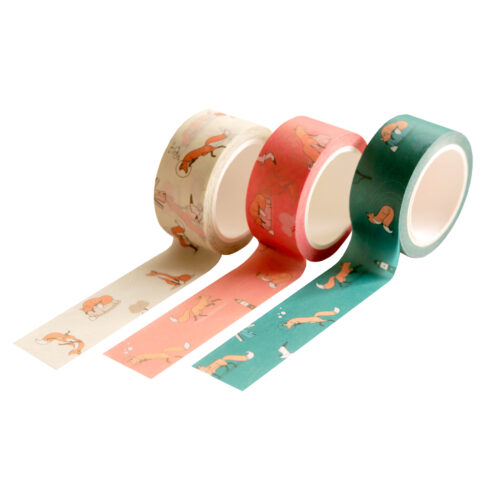 quinn the fox washi tape 3 pack